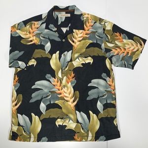 Tommy Bahama SS Large Camp Shirt Black Floral